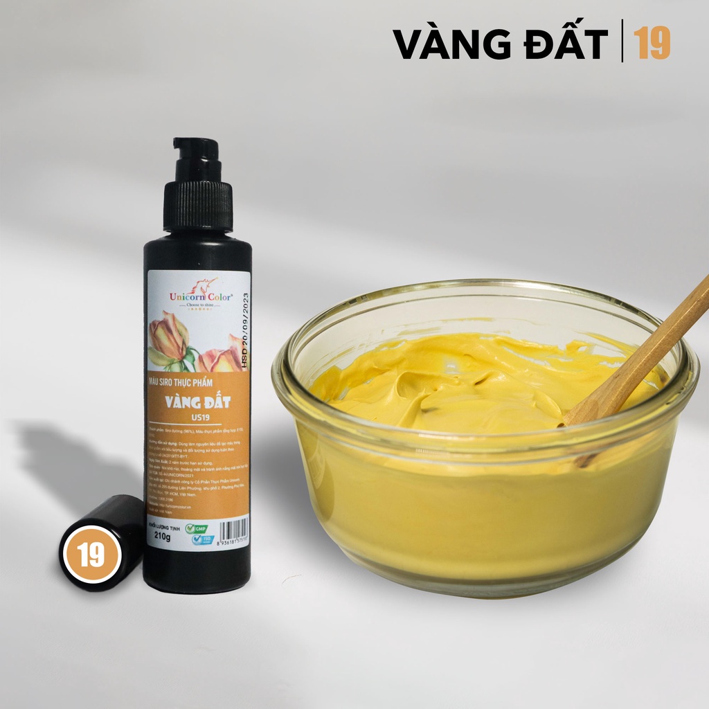 Màu Thực Phẩm Vàng Đất UNICORN Không Đắng 210gr A19