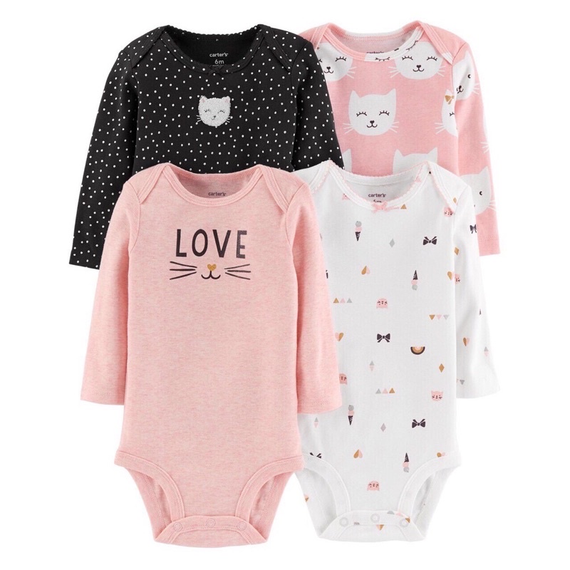 (Chọn mẫu size 3M) Bodysuit Carter, Bodychip dài tay cho bé sơ sinh