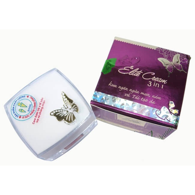 Kem con buớm Elite Cream 3 in 1 ba cô gái nguyễn quách màu tím chính hãng 12g