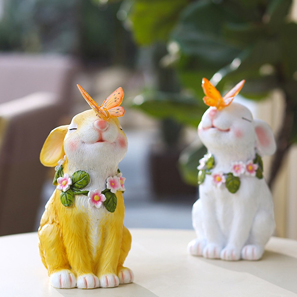 Mô Hình Chú Thỏ Sử Dụng Năng Lượng Mặt Trời Dùng Trang Trí Sân Vườn Yoyoyo01