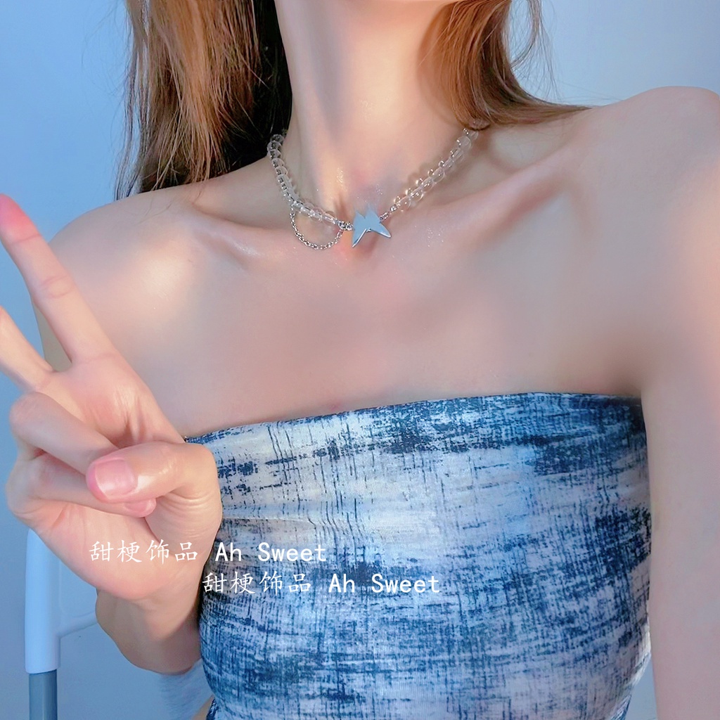 Vòng cổ mặt hình bươm bướm thời trang punk xinh xắn