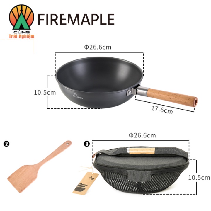 Chảo Xào Shan She Gấp Gọn Phong Cách Trung Fire Maple FMC-NOI
