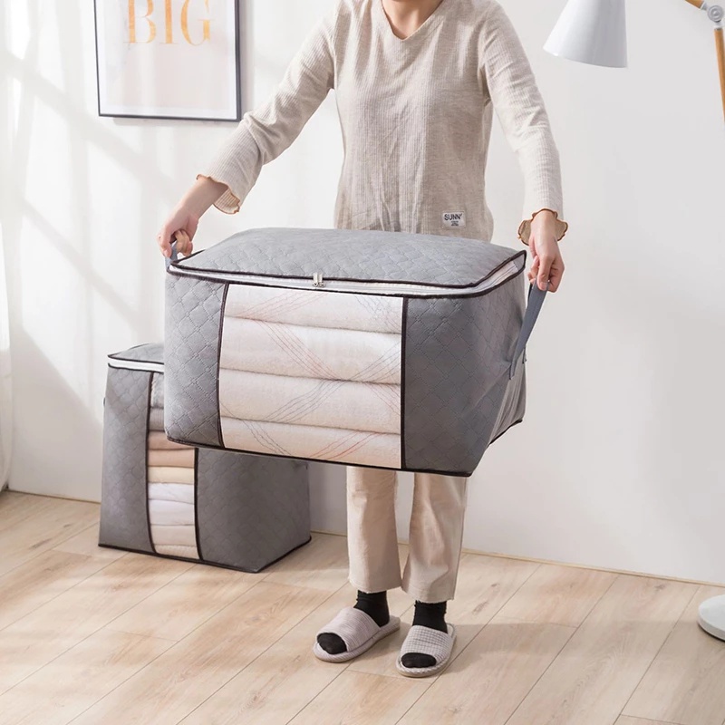 Túi đựng chăn gối quần áo bằng vải oxford chống thấm nước gấp gọn dùng tại nhà
