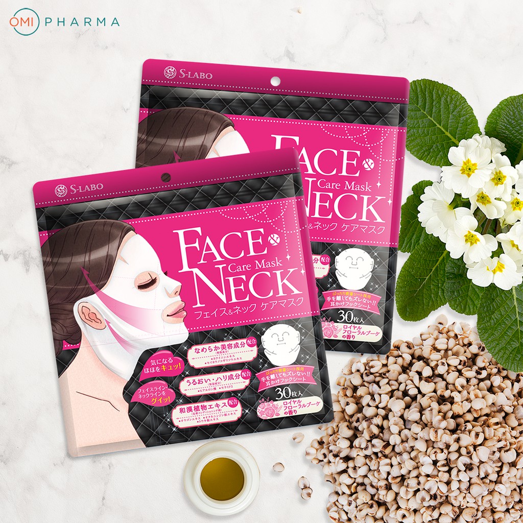 Tặng quà] Mặt Nạ Nhật Chăm Sóc Da Mặt Và Da Cổ S-Labo Face &amp; Neck Care Mask  (30 miếng) | Shopee Việt Nam