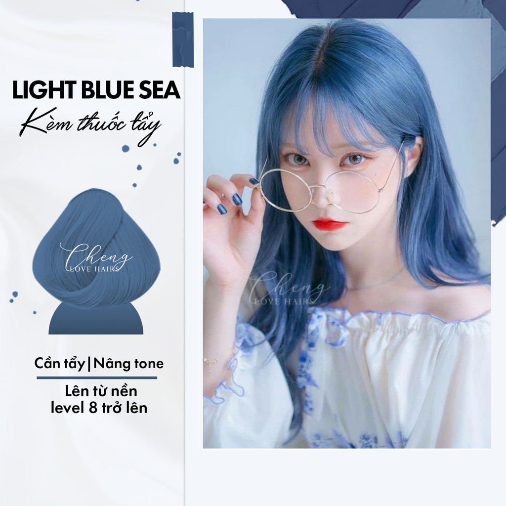 Thuốc nhuộm tóc XANH KHÓI - LIGHT BLUE SEA
