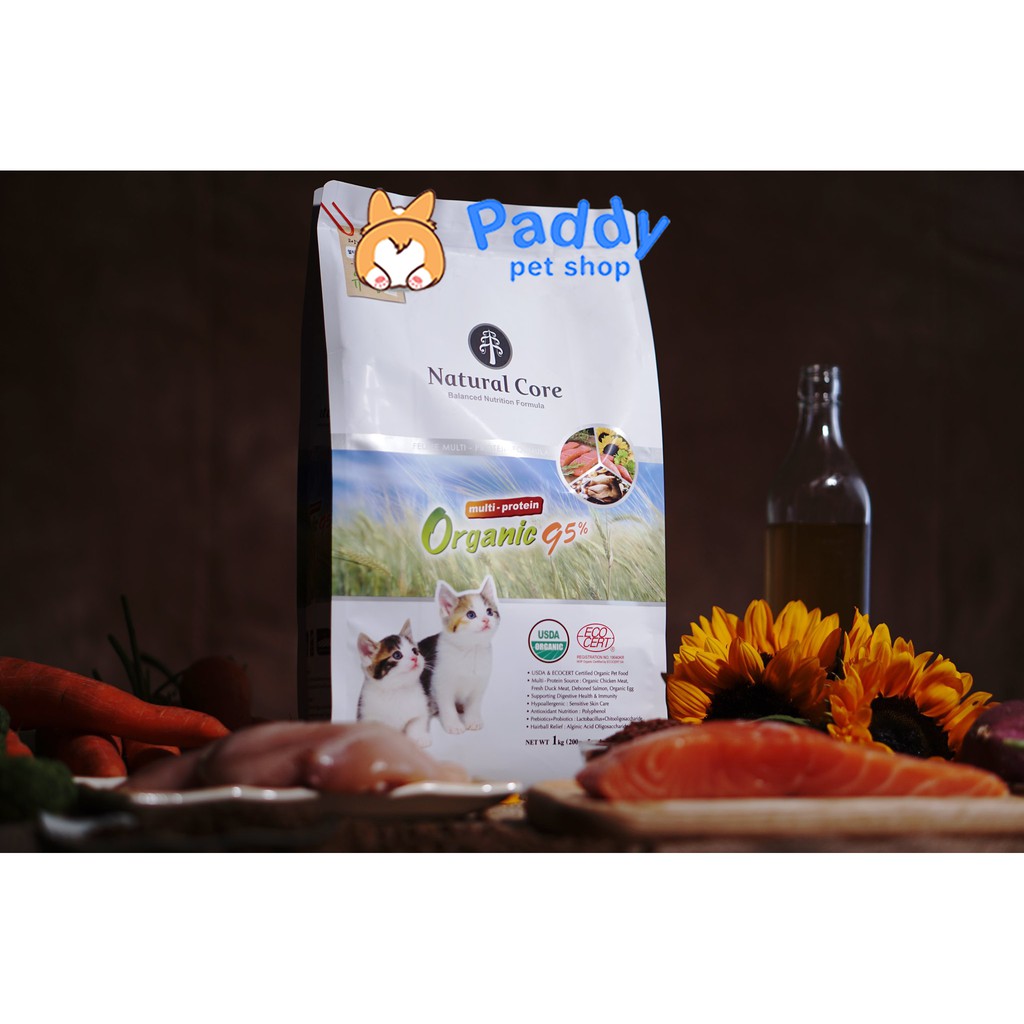 [1kg] Hạt Mèo Mọi Lứa Tuổi Natural Core Hữu Cơ 95% - Gà, Vịt, Cá Hồi &amp; Hồng Sâm