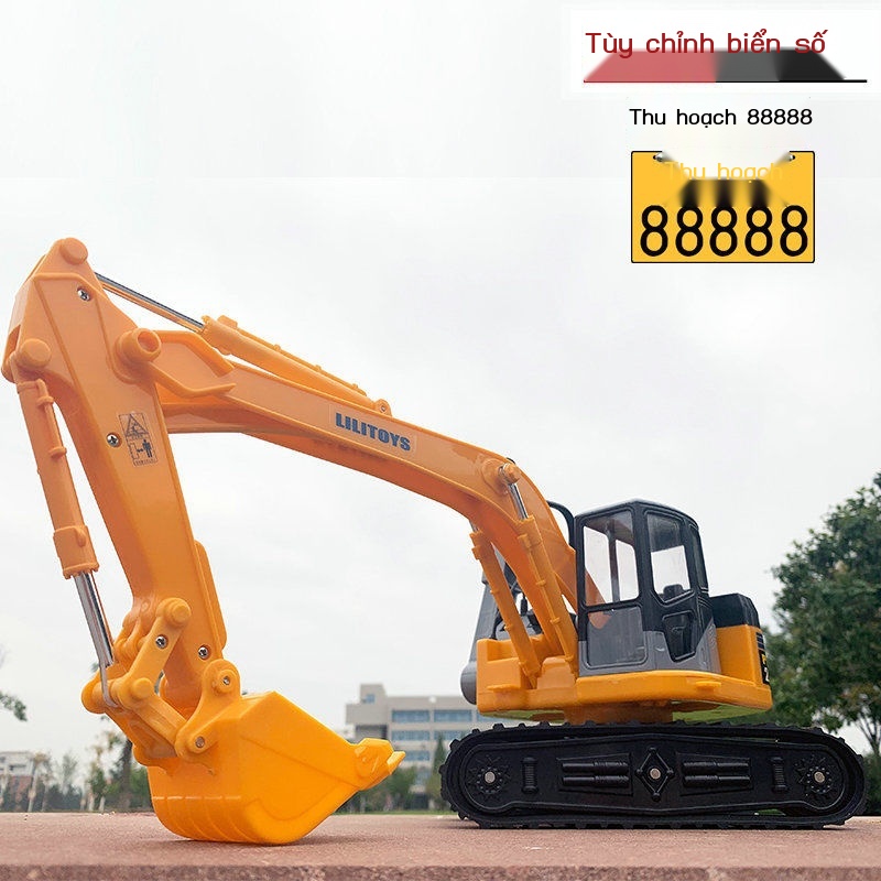 ☌Xe xây dựng mô hình máy xúc đồ chơi mô phỏng cơ khí lớn