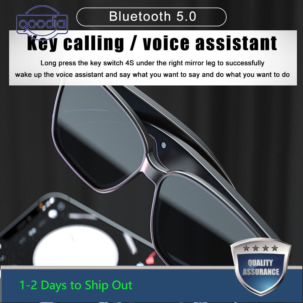 Tai Nghe Bluetooth Không Dây Kính Mát Thông Minh Dyy-12 Kết Nối Bluetooth 5.0 Hỗ Trợ Nghe Gọi Chụp Ảnh
