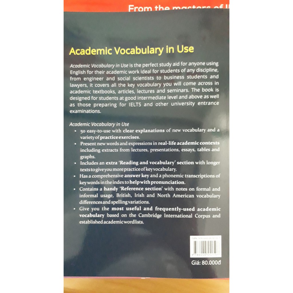 Sách - Từ Vựng Tiếng Anh Học Thuật (Academic Vocabulary in Use) (tái bản 9/2019)