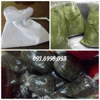 Combo 1kg bột thạch xanh + 1kg lá thạch đen  ( tặng 01 túi lọc kt 20x30)
