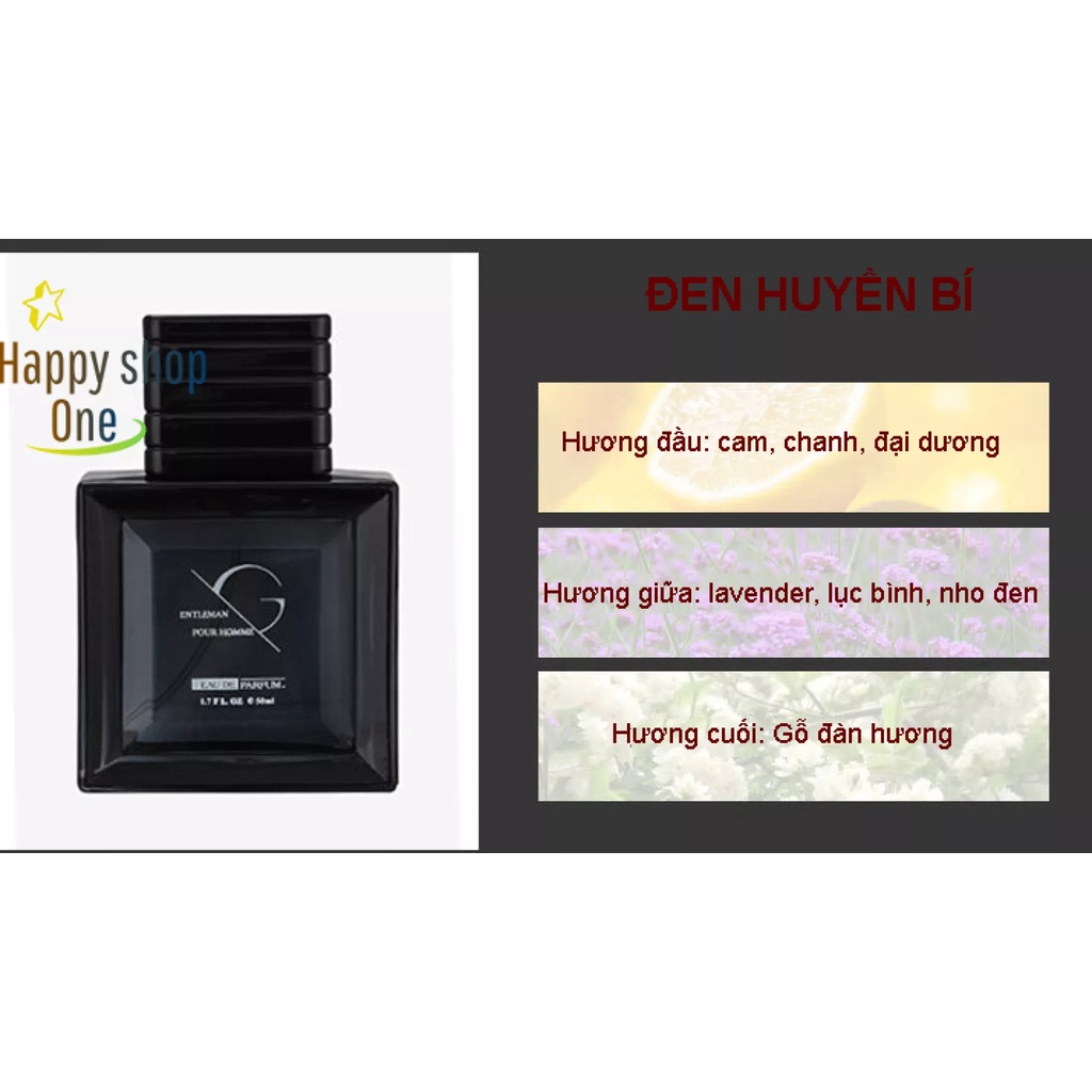 Nước Hoa Nam Mini Cao Cấp Gentleman Hương Thơm Mạnh Mẽ, Nam Tính, Thể Hiện Đẳng Cấp Phái Mạnh, Thể Tích 50ml