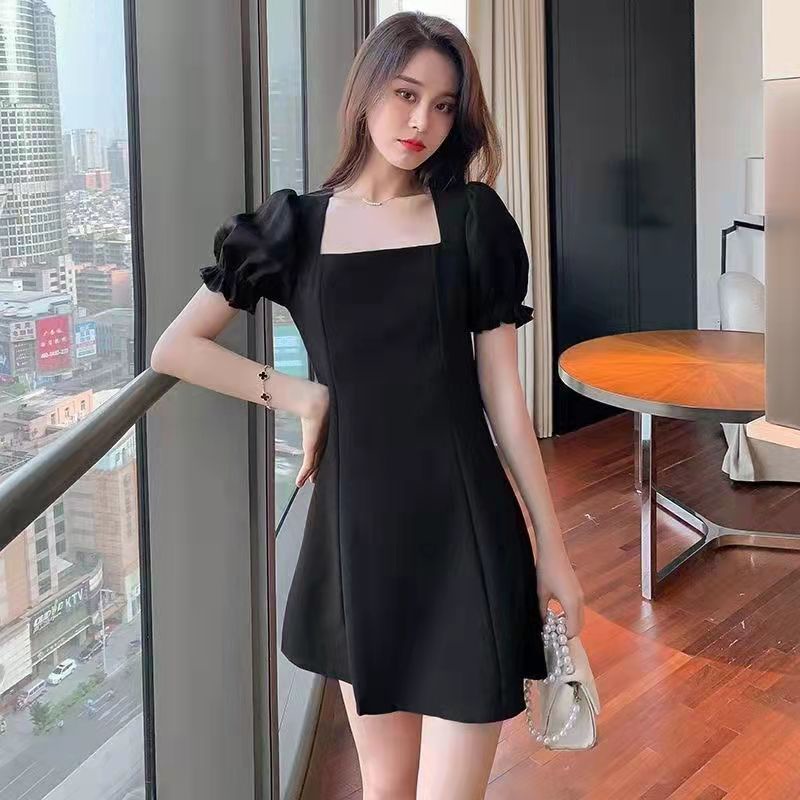 Đầm Chữ A Tay Phồng Thời Trang Hàn Quốc Dành Cho Nữ
