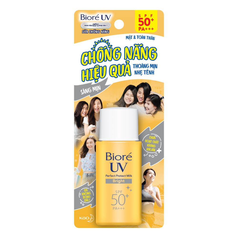 Bioré Sữa Chống Nắng Bảo Vệ Hoàn Hảo TRẮNG MỊN NGỌC TRAI Biore UV SPF50+/PA+++ 25ML