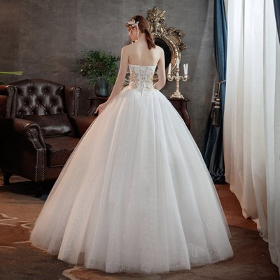 Áo cưới chính nhẹ Váy cưới cô dâu kiểu mới 2020