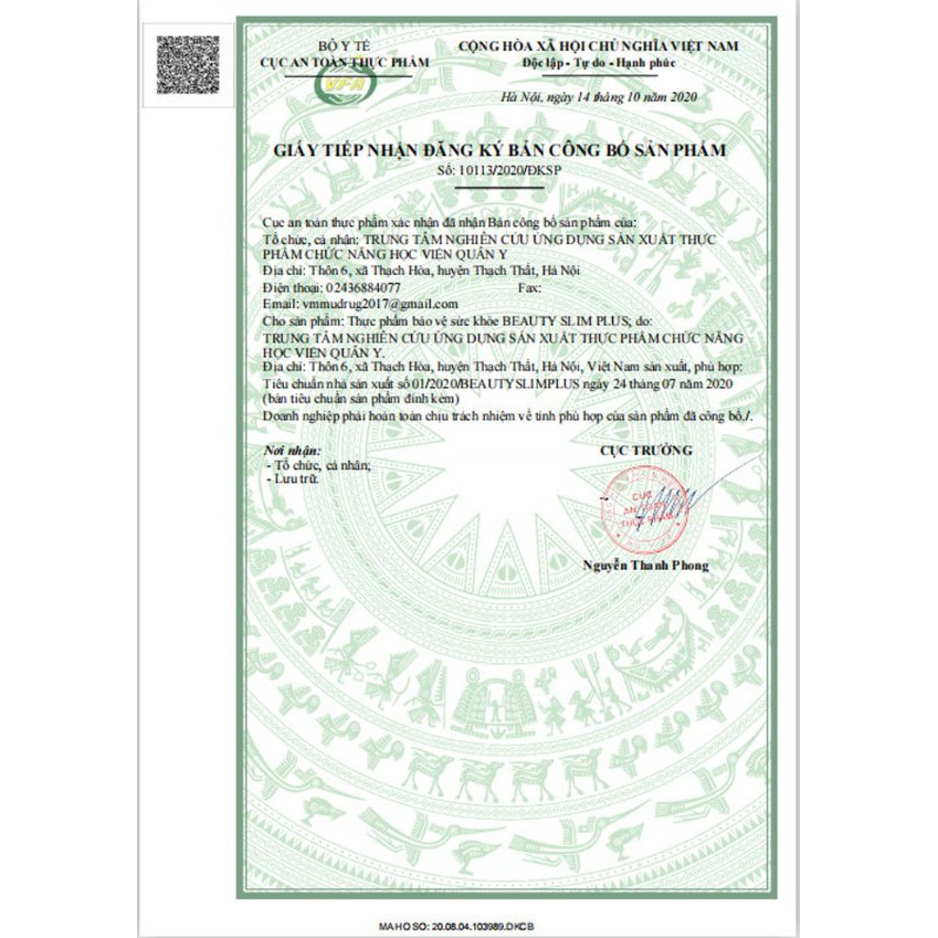 Giảm cân đẹp da Beauty Slim Plus Học Viện Quân Y 60 viên mẫu mới | BigBuy360 - bigbuy360.vn