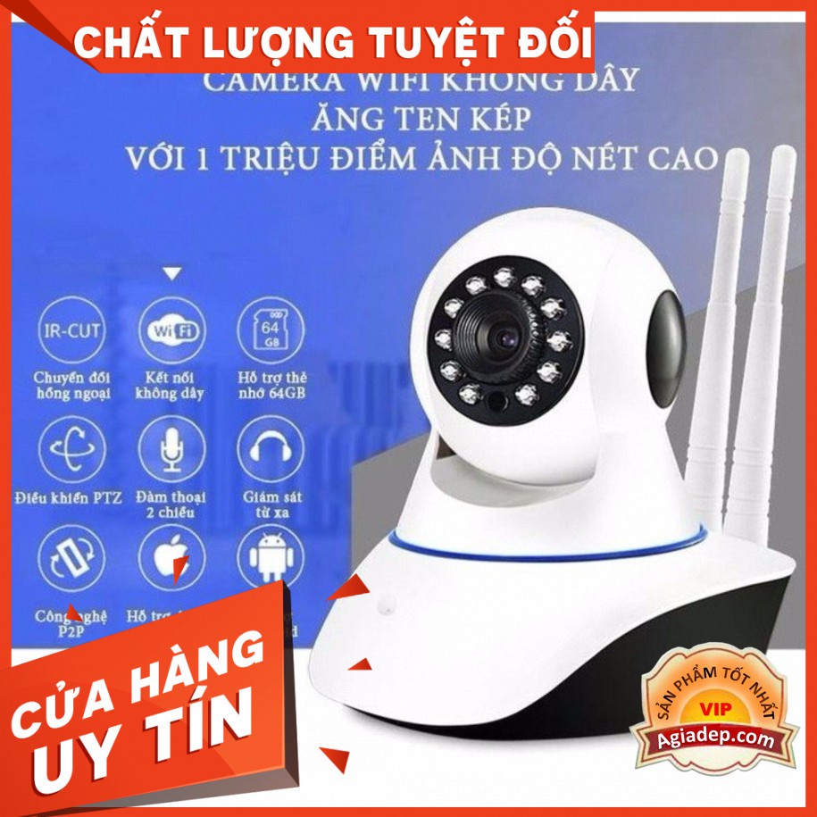 ⚡️Camera an ninh wifi 2 râu (Loại tốt - Bán chạy)