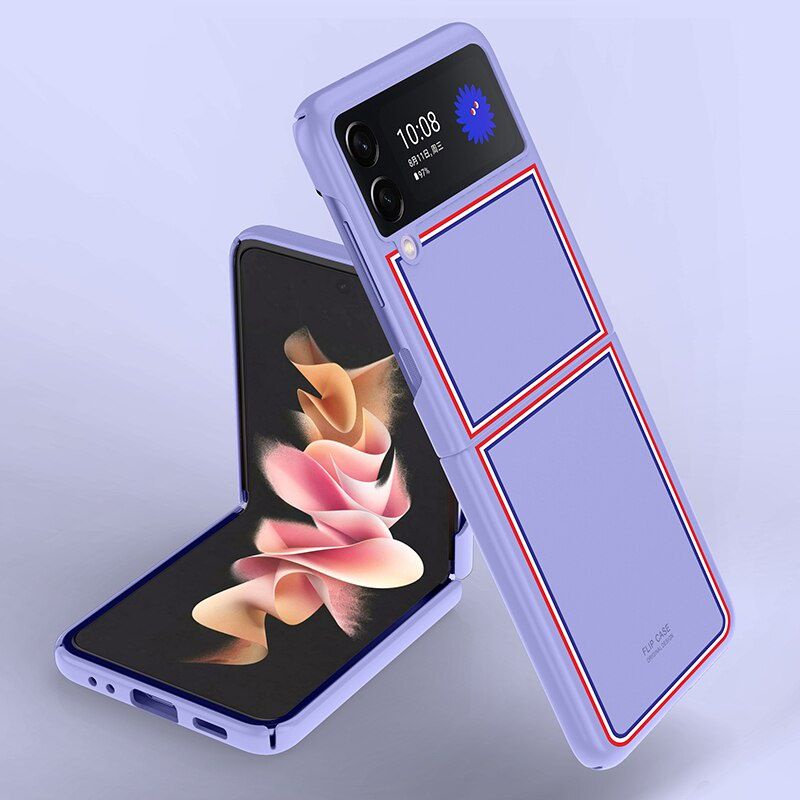 2 màu - Ốp lưng Samsung Z Flip 3 - Z Flip 4 - ZFlip3 5G phiên bản Thom Browne sọc viền