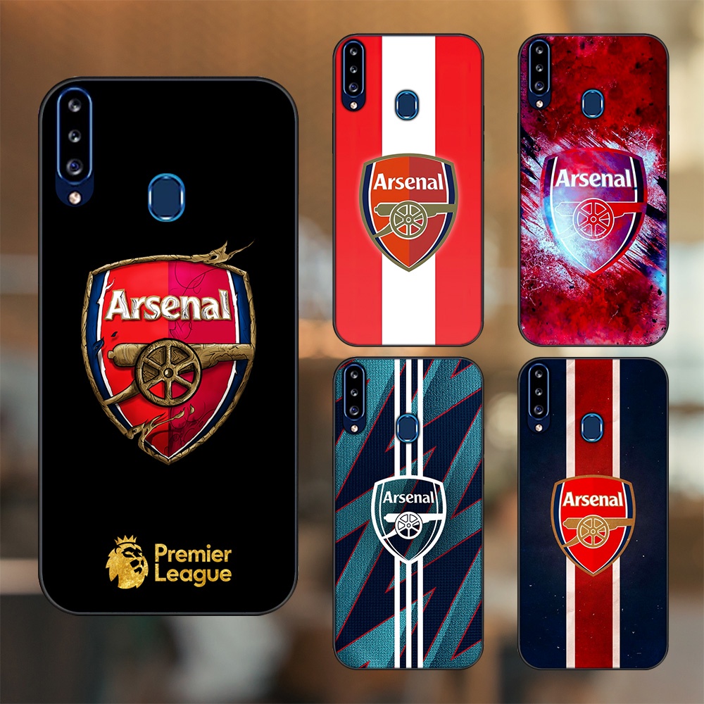 Ốp lưng Samsung A20S viền đen in hình Arsenal FC