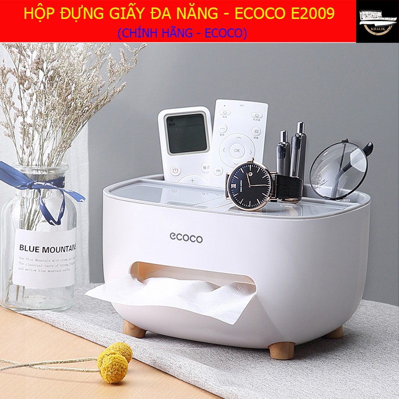 [Hàng cao cấp] Hộp đựng khăn giấy để bàn  đa năng Ecoco - E2009