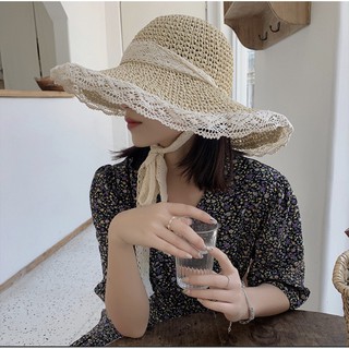 MŨ CÓI VINTAGE VIỀN REN BUỘT DÂY ( HÀNG CHUẨN GIÁ RẺ BAO CHECK) MÃ - 01
