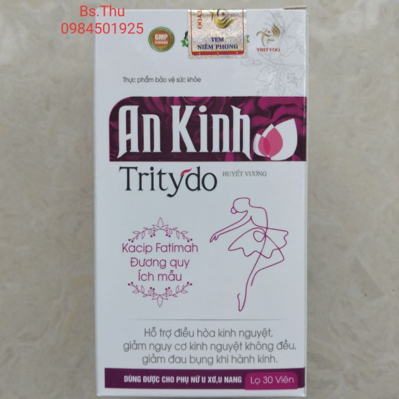 AN KINH TRITYDO ( HUYẾT VƯƠNG ) hỗ trợ điều hòa kinh nguyệt lọ 30 viên