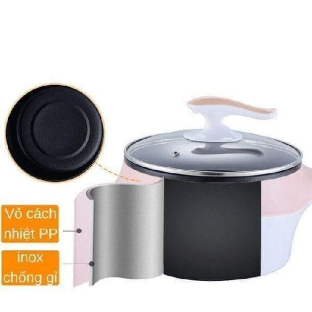 Nồi lẩu mini 2 tầng có tay cầm