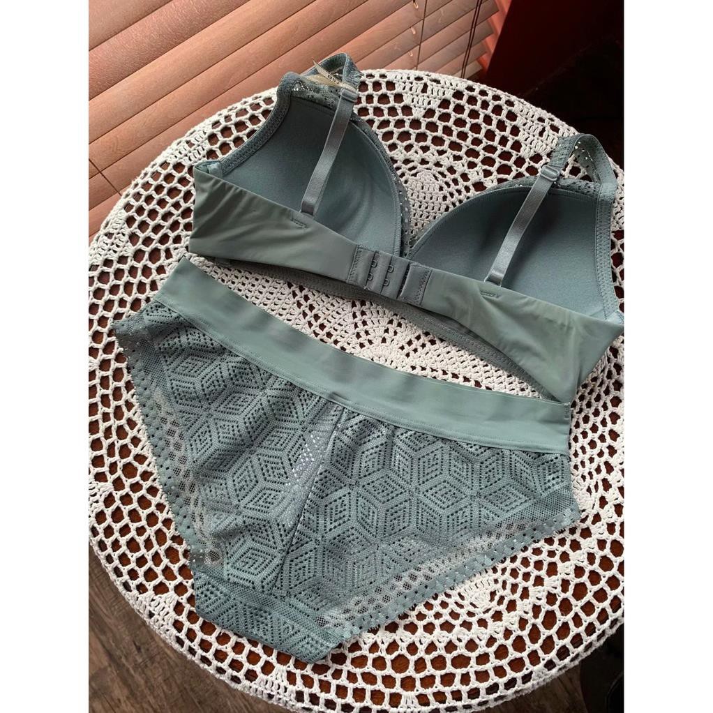 Bộ đồ lót AG ren leo không gọng mút mỏng - BL