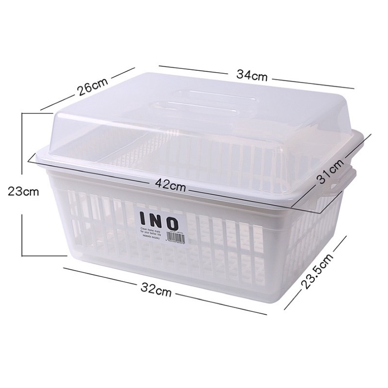 Khay, Giá Úp Dụng Cụ Ăn Dặm, Bình Sữa , Khay Úp Chén Bát Cho Bé, Đồ Dùng Ăn Dặm Có Nắp Đậy Inomata