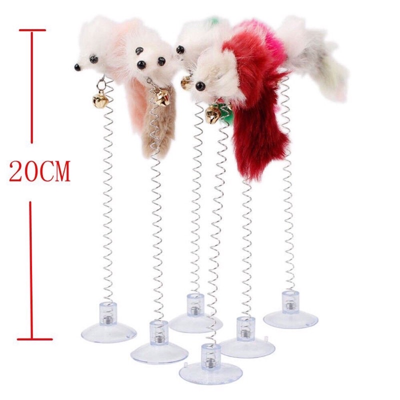 Chuột lò xo có chuông thư giãn cho mèo