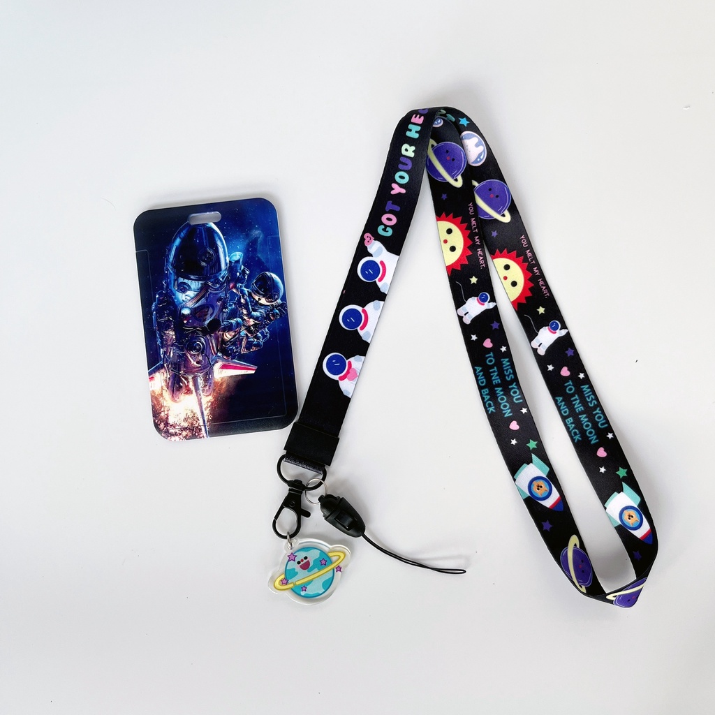Dây Đeo Thẻ Tự Động Cân Bằng Hình Phi Hành Gia Dễ Thương Cho Trường Học / Đi Làm / Đi Xe Buýt