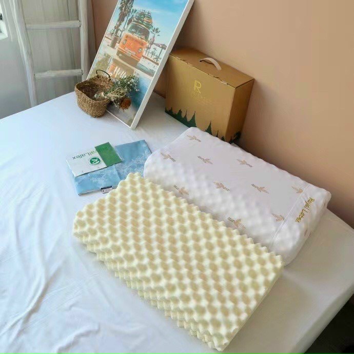 Gối ngủ cao su non cao cấp, chống đau cổ vai gáy, khó ngủ- Chính hãng