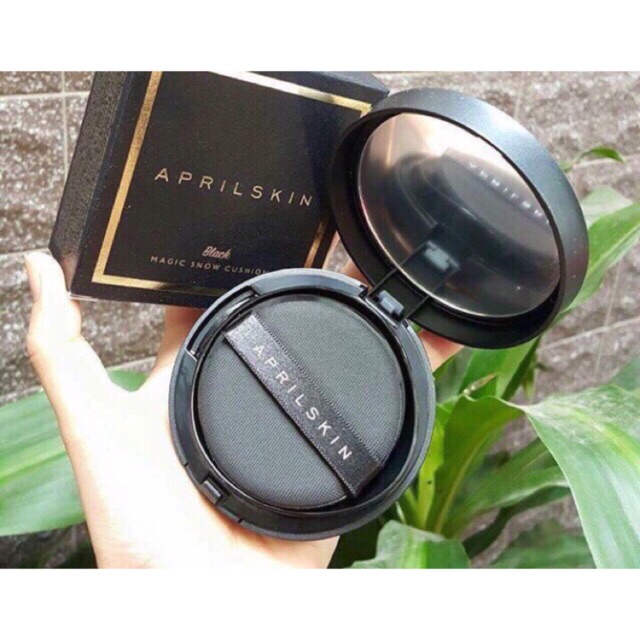 [chính hãng] phấn nước thần thánh che khuyết điểm april skin black magic snow cushion | BigBuy360 - bigbuy360.vn