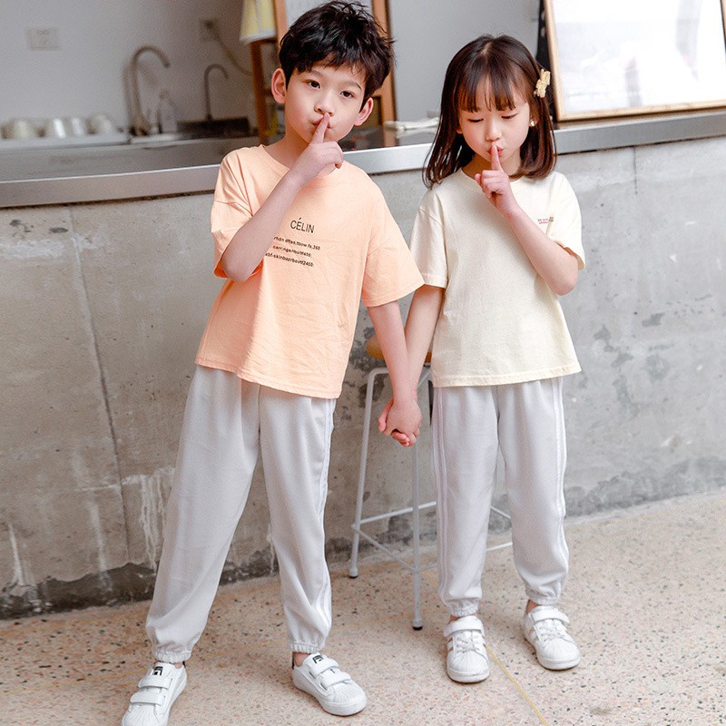 Quần Dài Thể Thao Thời Trang Cho Bé Trai / Gái 100-150cm