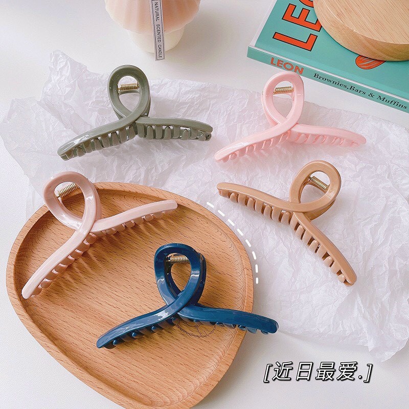 Kẹp tóc càng cua xoắn  - Bobu Shop - mẫu mã đơn giản dễ kết hợp phối đồ - nhựa cao cấp cứng cáp - phụ kiện tóc