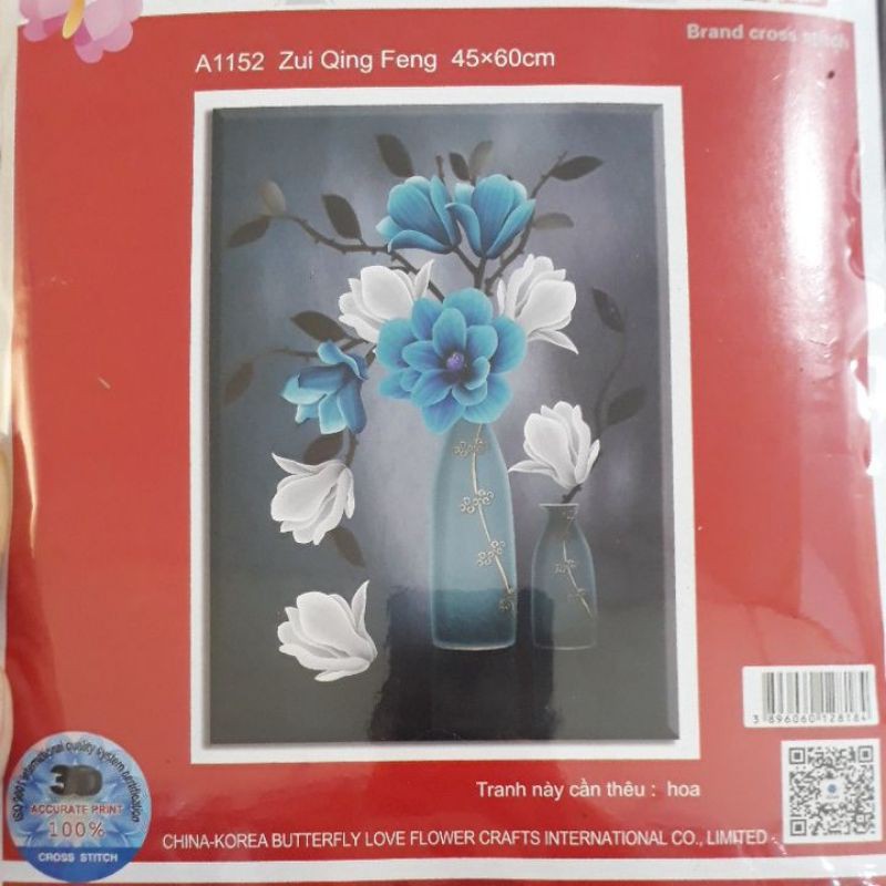 tranh thêu bình hoa a1152 (45×60)