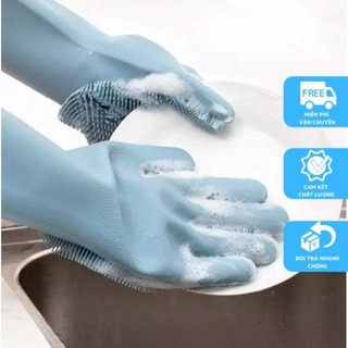 Bao Tay Găng Tay Rửa Chén Bát Silicon Vệ Sinh Nhà Cửa Đa Năng
