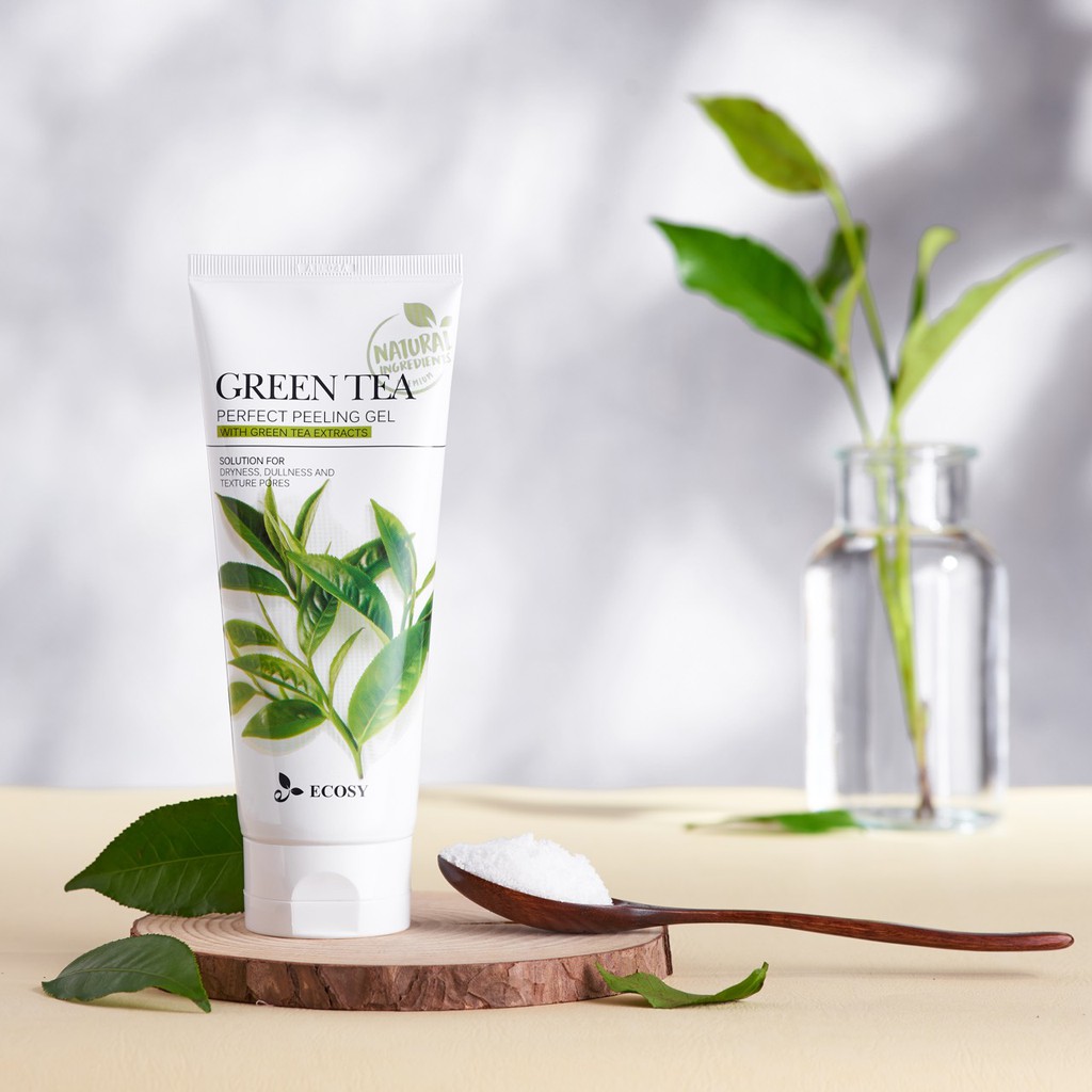 [ CHÍNH HÃNG 100%] GEL TẨY TẾ BÀO CHẾT ECOSY GREEN TEA PERFECT PEELING GEL 180G