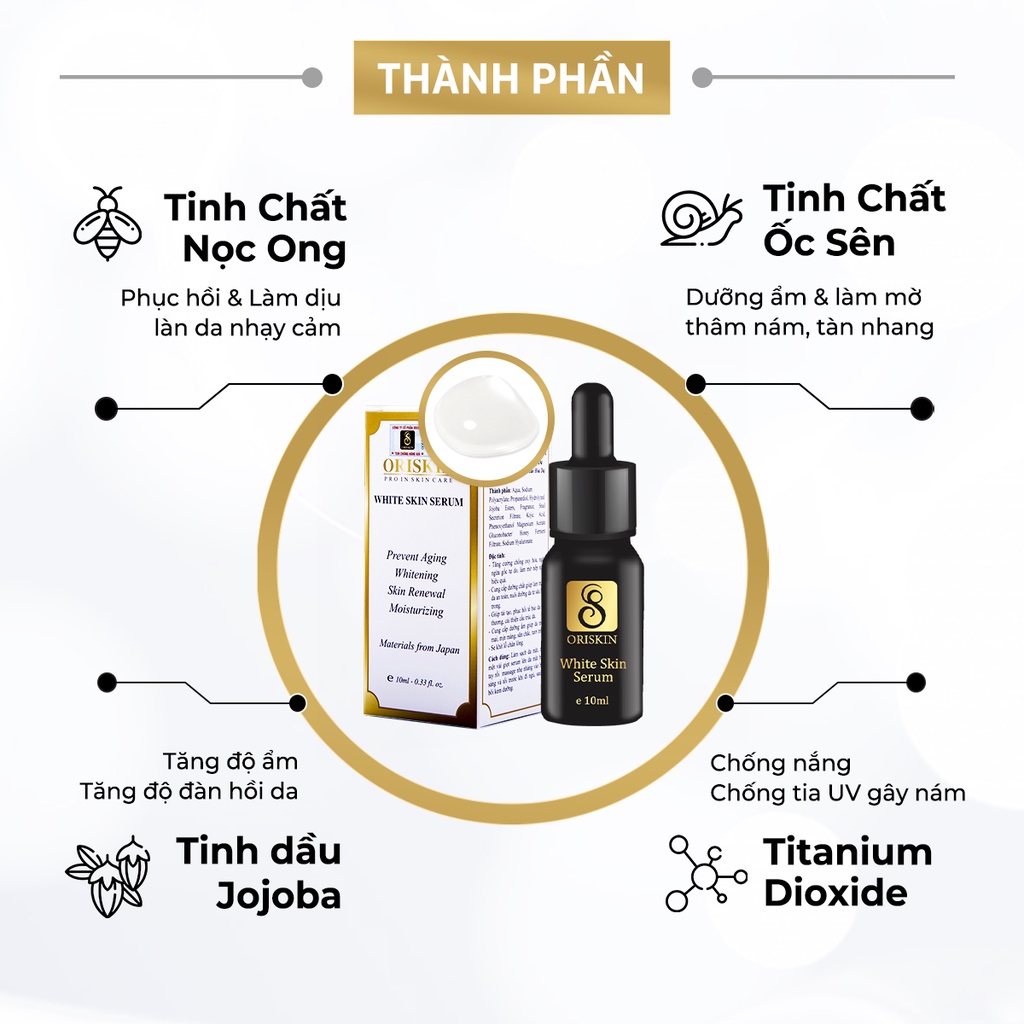 Bộ Sản Phẩm Dưỡng Trắng, Mờ Nám, Tàn Nhang 5in1 Oriskin Skin Care Melasma Set