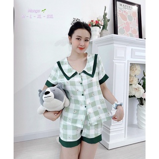 ĐỒ BỘ PIJAMA MẶC NHÀ, vải lụa mango cực sang