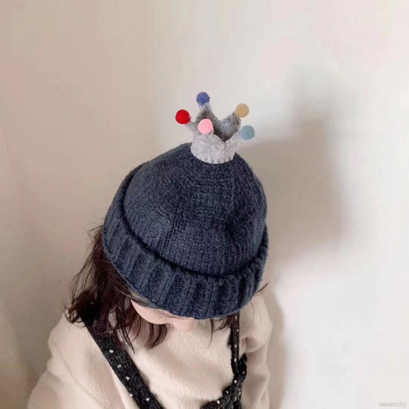 Nón đan len giữ ấm phong cách Hàn Quốc dễ thương cho bé