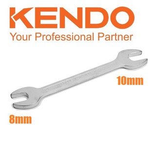 KENDO Khóa 8 10 cờ lê miệng miệng 8mm 10mm dài 140mm DIN3110 CRV 15704