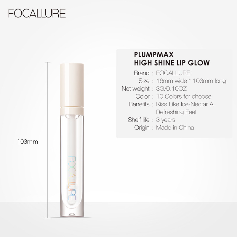 FOCALLURE Glitter Jelly Liquid Lip Gloss/Moisturizing Lip Glaze/Plumping Shiny Lipstick/Brightening Lasting Nourishing Cosmetic Makeup/Oil Lips Tint | BigBuy360 - bigbuy360.vn