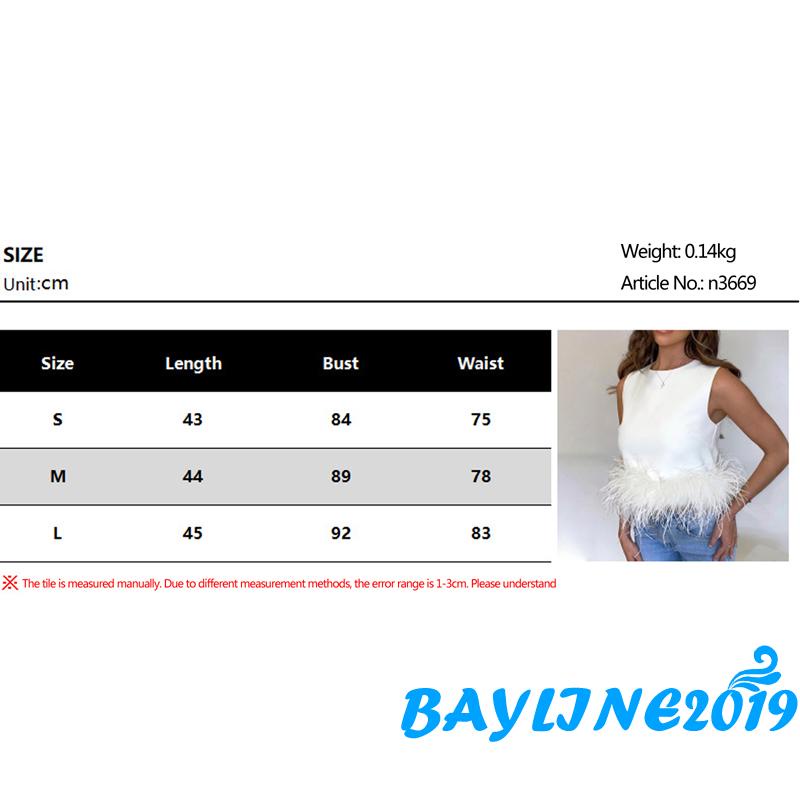 Áo Croptop Sát Nách Màu Trơn Phối Lông Vũ Thời Trang Đường Phố Cho Nữ