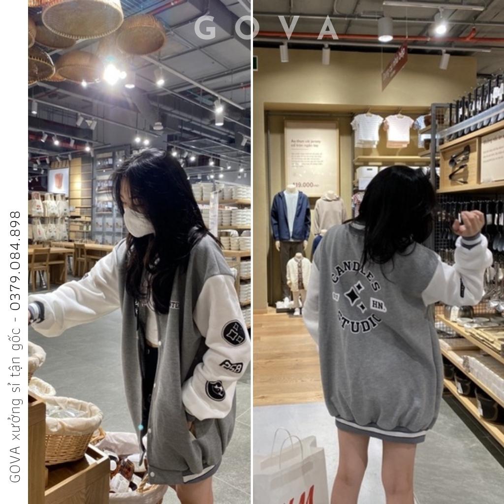 Áo bomber nỉ IN CS form rộng  Áo Khoác nỉ Unisex AKN6