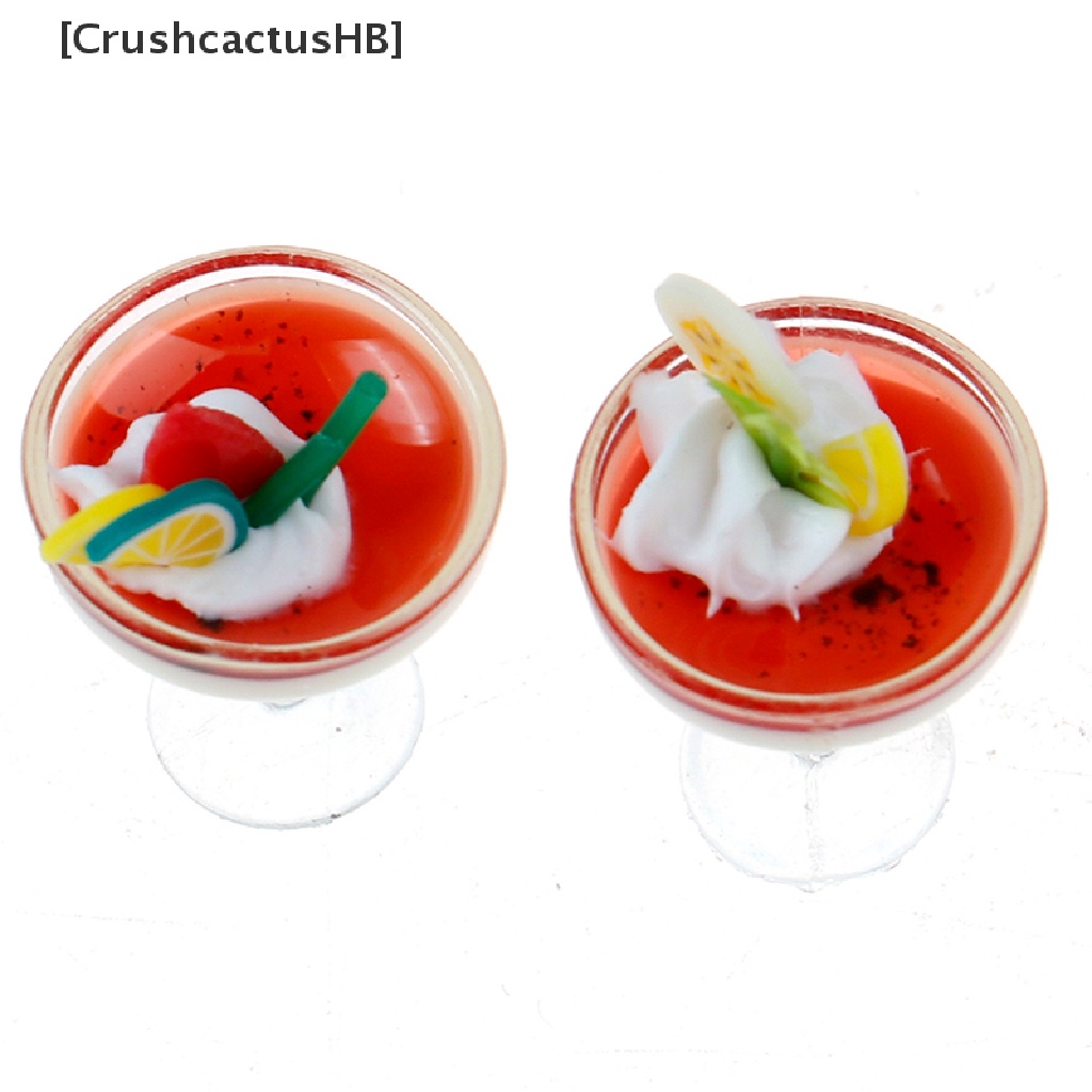[CrushcactusHB] Mô Hình Ly Kem Sữa Chua Trang Trí Nhà Búp Bê Thu Nhỏ 1: 12 Bán Chạy