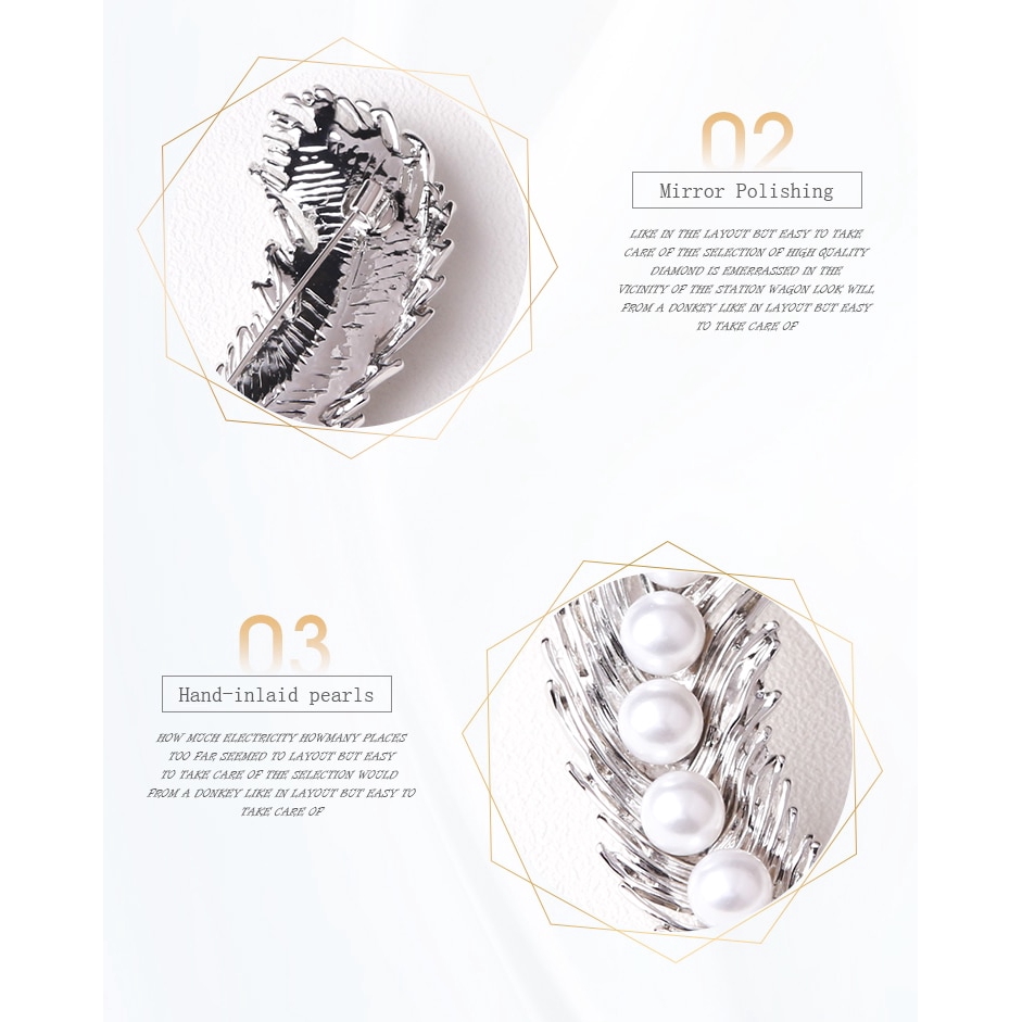 Trâm Cài Áo Hình Lông Vũ Phong Cách Vintage Thời Trang Dành Cho Nữ