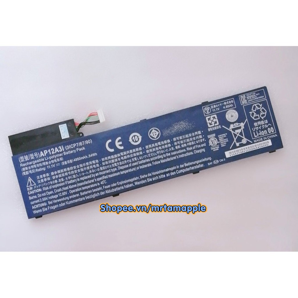 Pin Laptop ACER ASPIRE M3 M5 (AP12A3i) - 6 CELL -  Aspire Timeline Ultra U M3 M5 M3-581TG M5-481TG AP12A4i