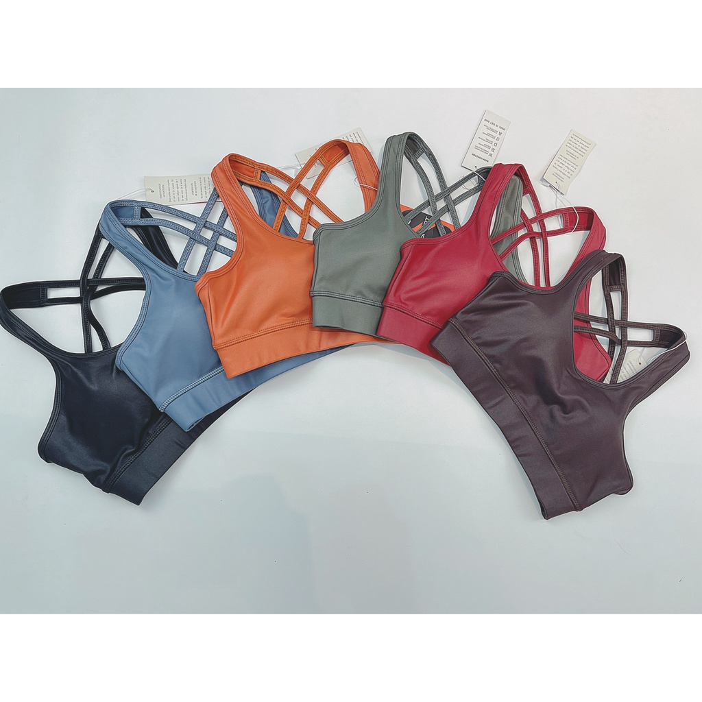 Áo Bra Tập Gym 90 Chéo Dây Màu Siêu Tây