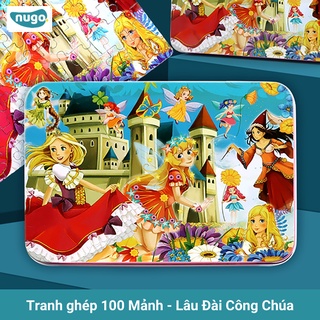Bộ Tranh Ghép Hình Bằng Gỗ 100 Mảnh Cho bé 3-10 Tuổi, Đựng Trong Hộp Sắp Cao Cấp Giúp Phát Triển Tư Duy Toàn Diện