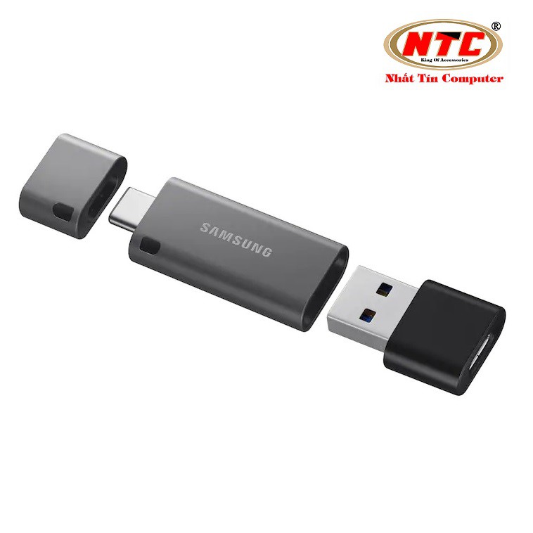 USB OTG Samsung Flash Drive DUO Plus 32GB / 64GB / 128GB / 256GB cổng USB 3.1 và Type-C 400MB/s (Xám)